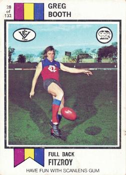 1974 Scanlens VFL #28 Greg Booth Front